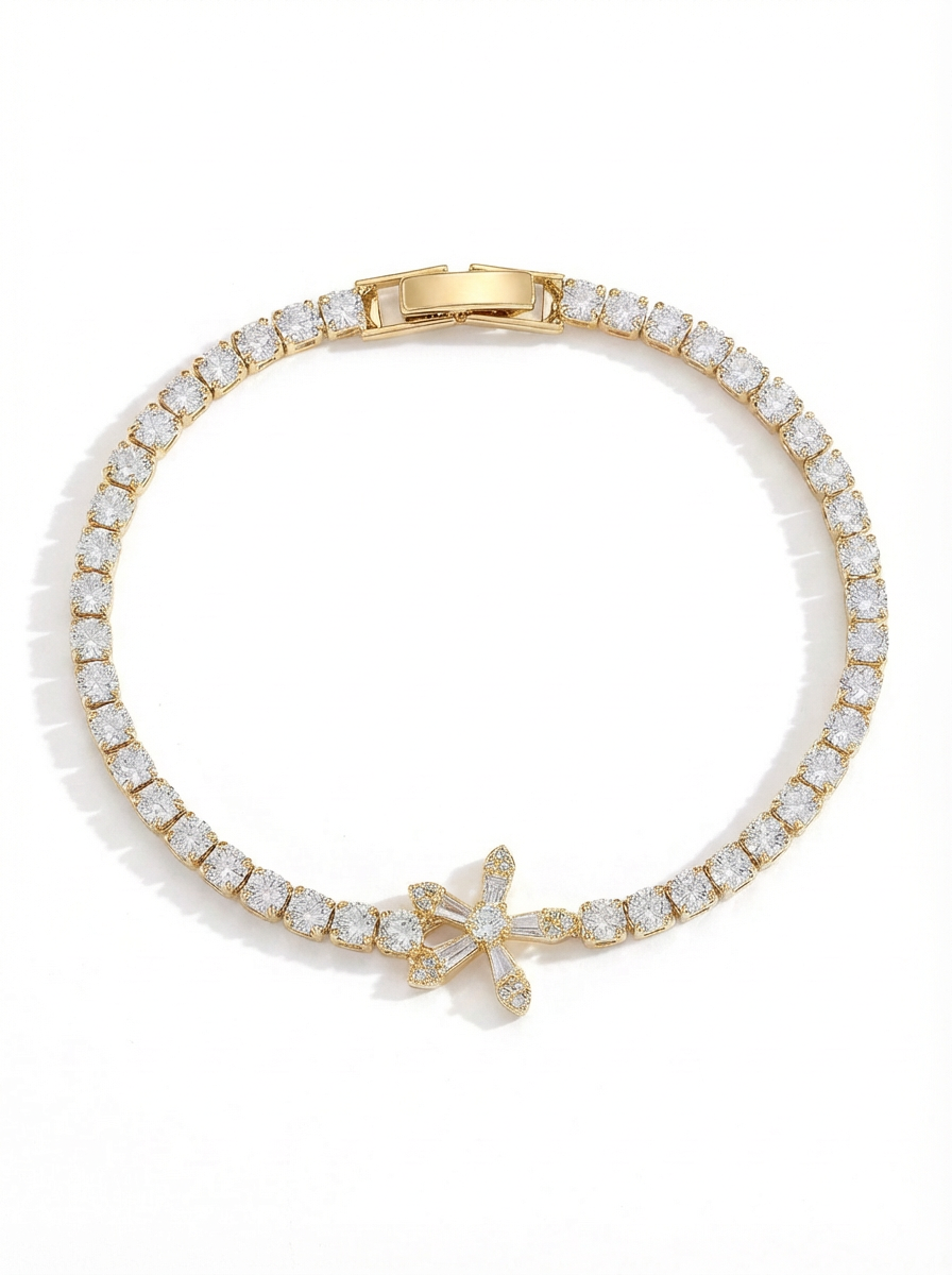 Marquise Crystal Flower Bracelet