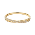 Dual Band Pavé Crossover Cuff