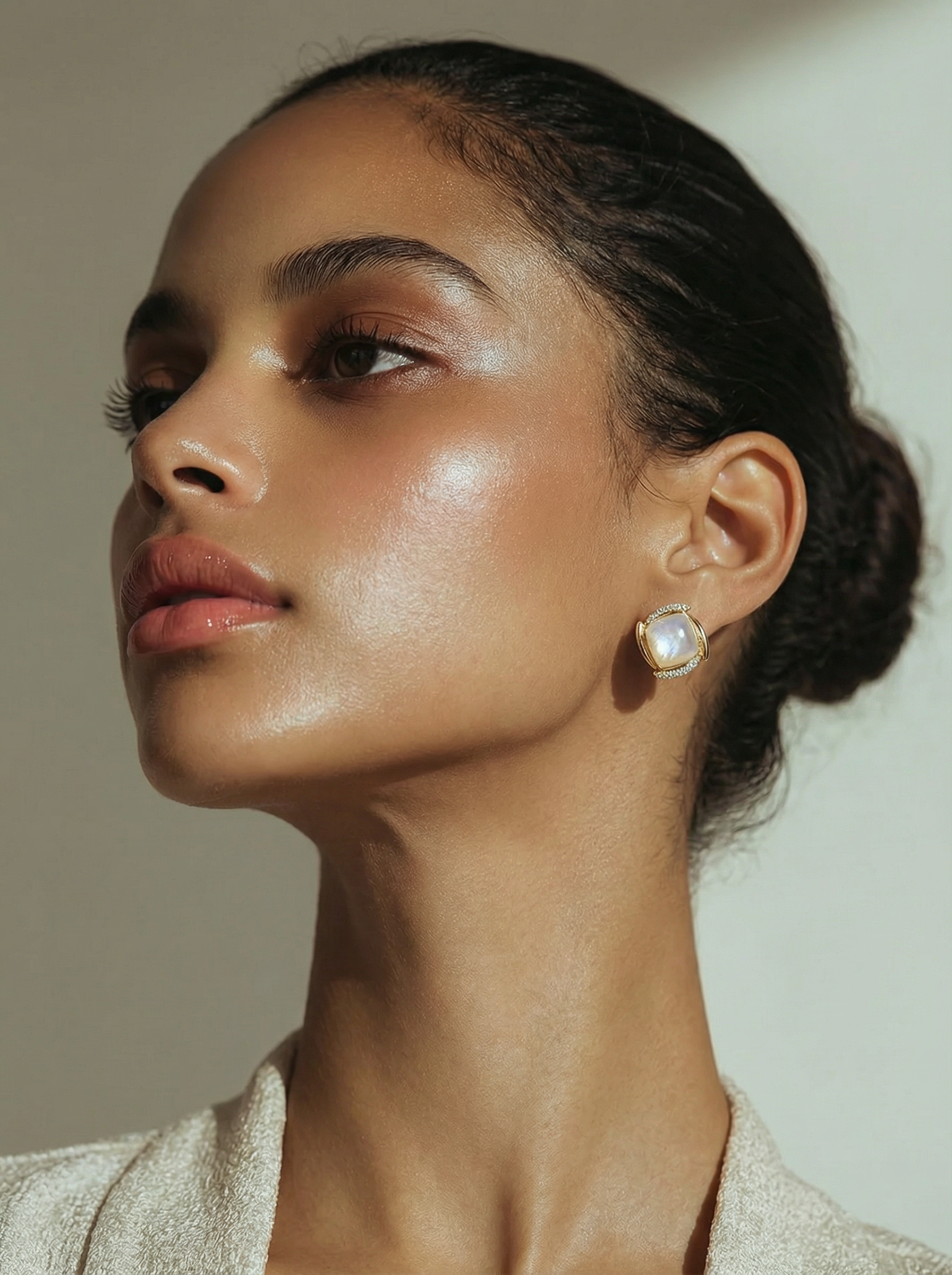 Aurora Orbit Opal Stud Earrings