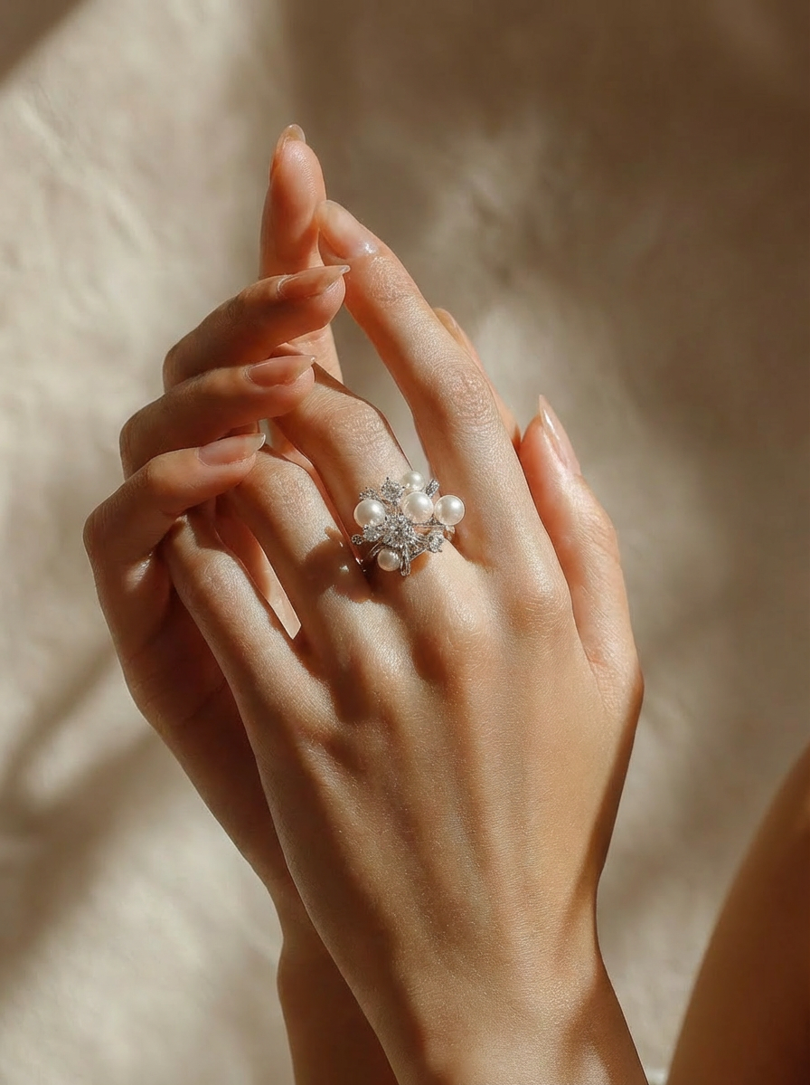 Constellation Pearl Cluster Ring