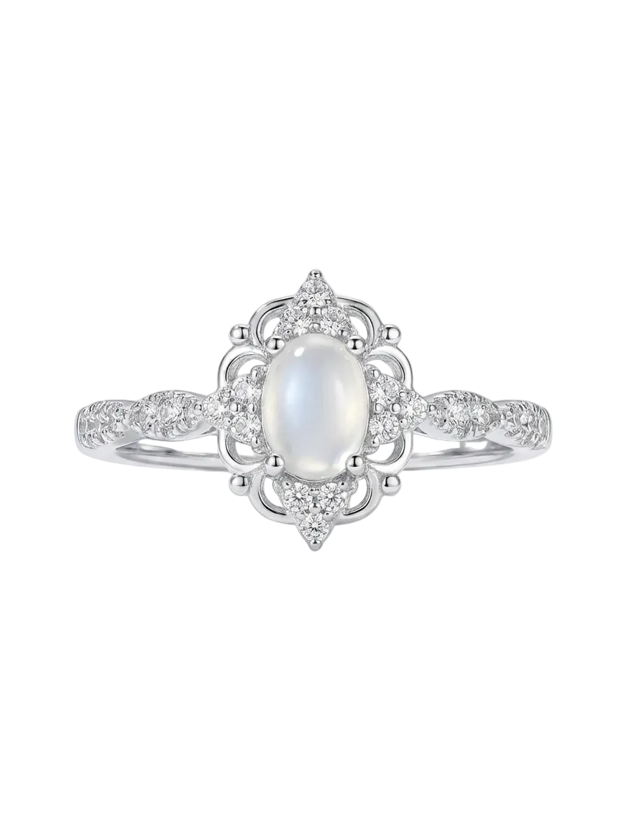 Étoile Oval Halo Ring