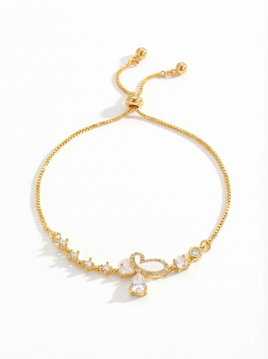 Butterfly Contour Drop Pavé Bracelet