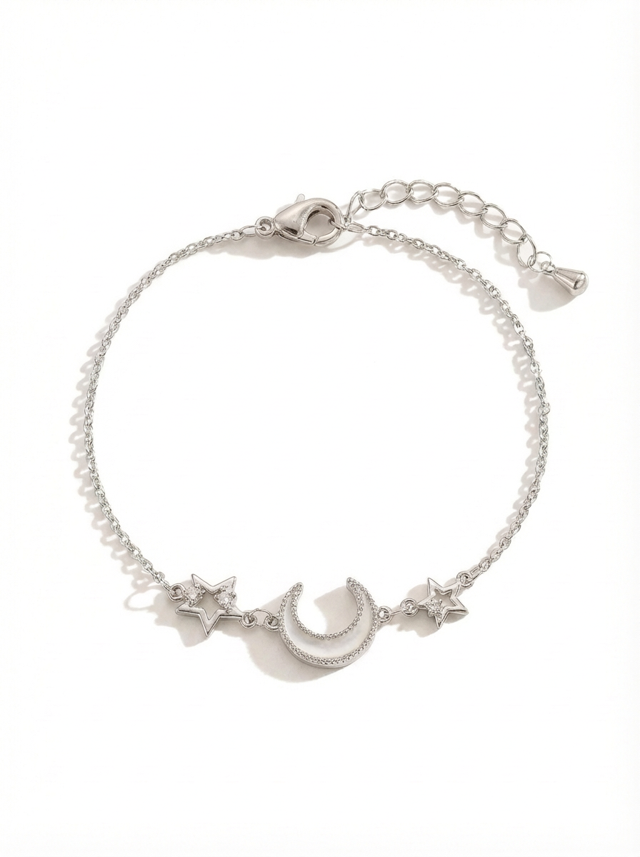 Crescent Star Chain Bracelet